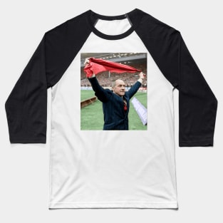 Bill Shankly in colour Baseball T-Shirt